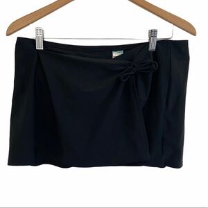 Bikini Tie Wrap Skirt Full Bottoms Black Sz 14